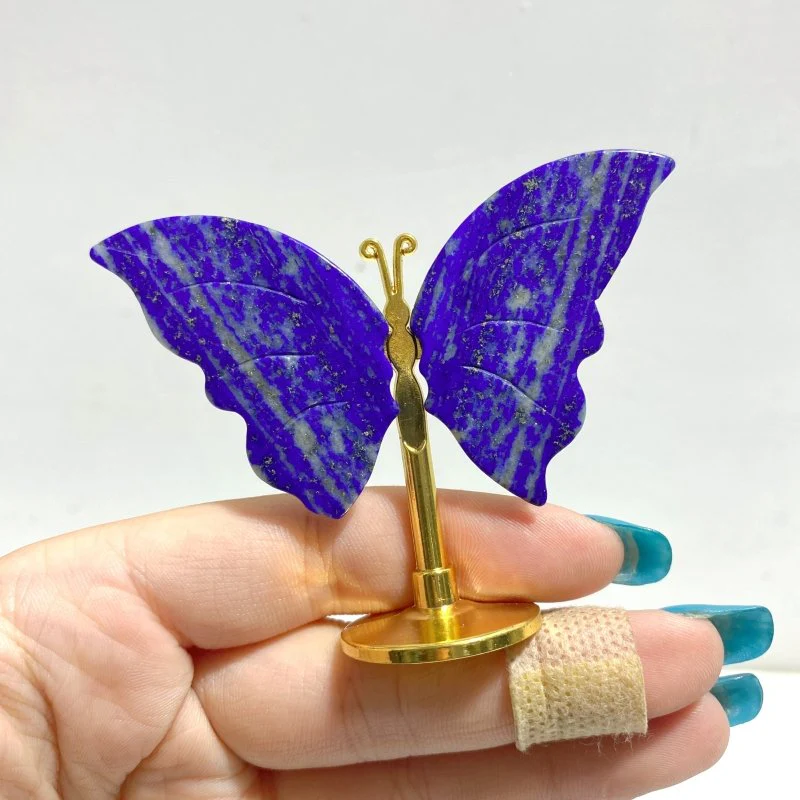 Small Lapis Lazuli Butterfly Carving With Stand Wholesale - Image 2