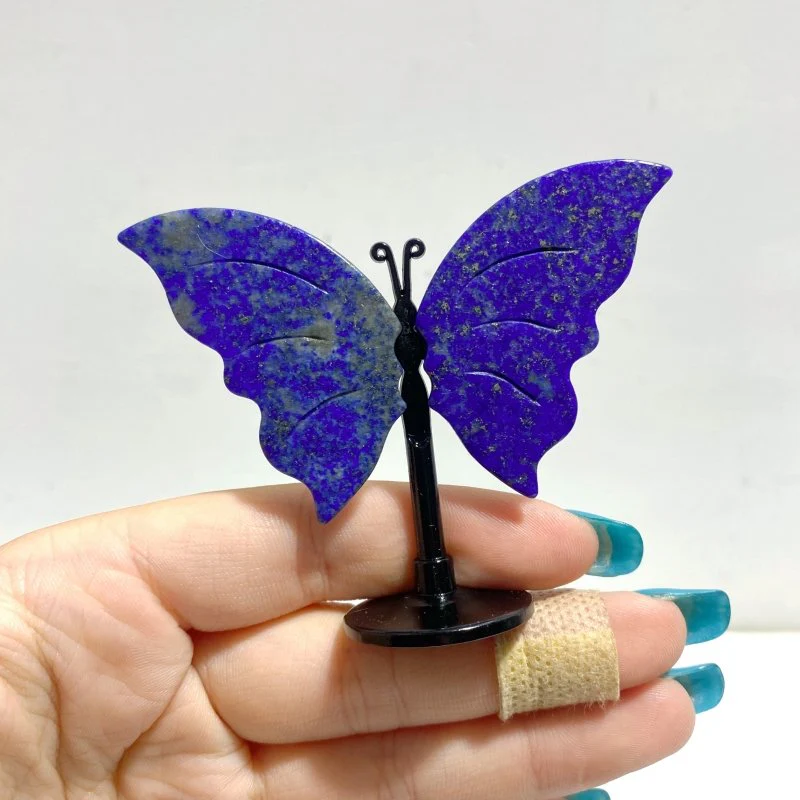 Small Lapis Lazuli Butterfly Carving With Stand Wholesale - Image 3