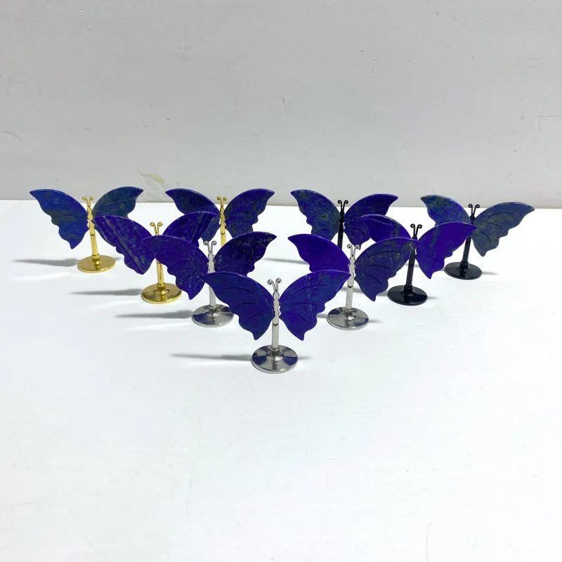 Small Lapis Lazuli Butterfly Carving With Stand Wholesale - Image 4