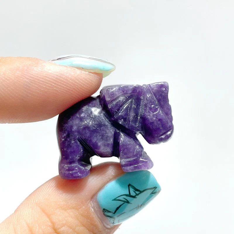 Small Lepidolite Elephant Carving Wholesale - Image 3