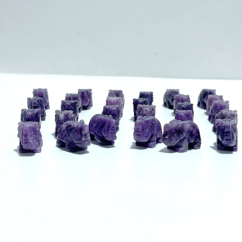 Small Lepidolite Elephant Carving Wholesale - Image 4