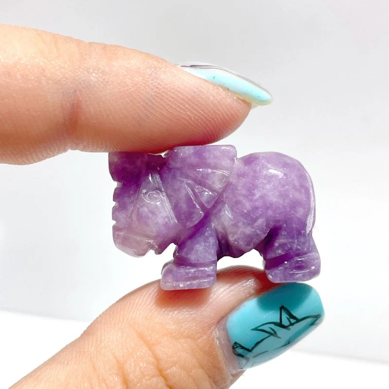 Small Lepidolite Elephant Carving Wholesale - Image 5