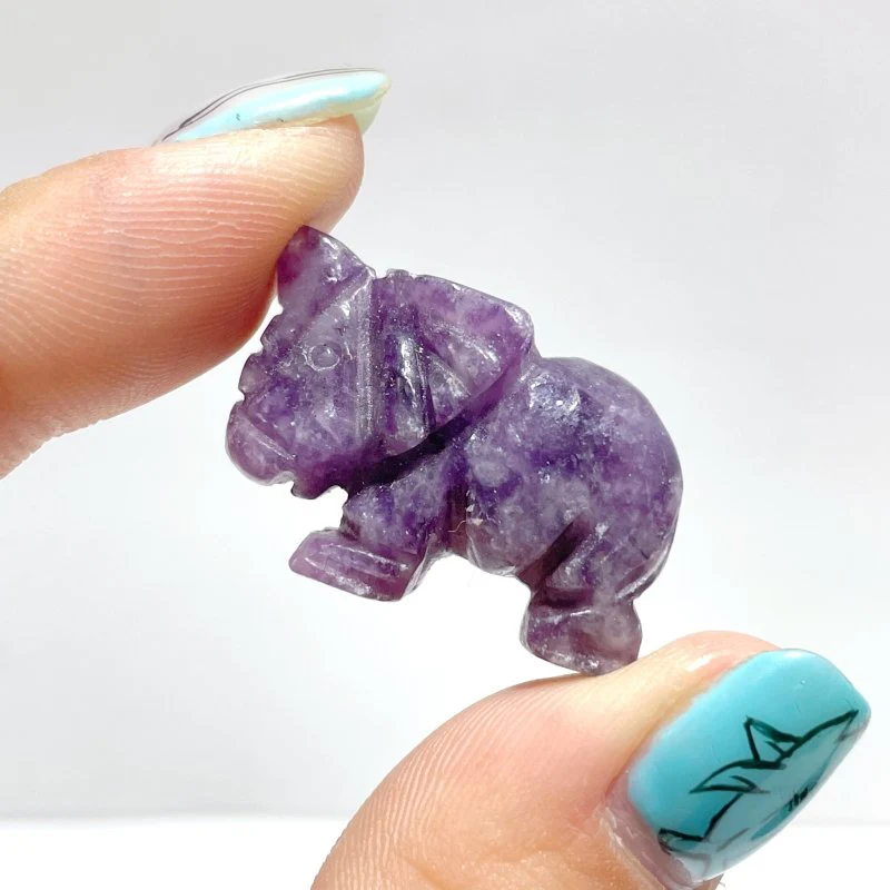 Small Lepidolite Elephant Carving Wholesale - Image 6