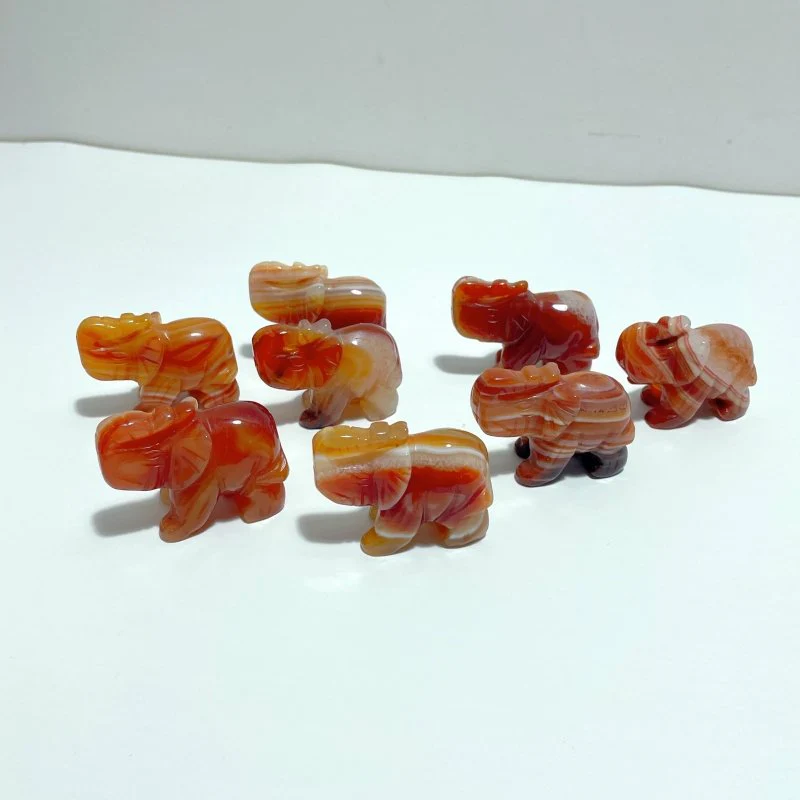 Beautiful Carnelian Elephant Carving Wholesale - Image 2
