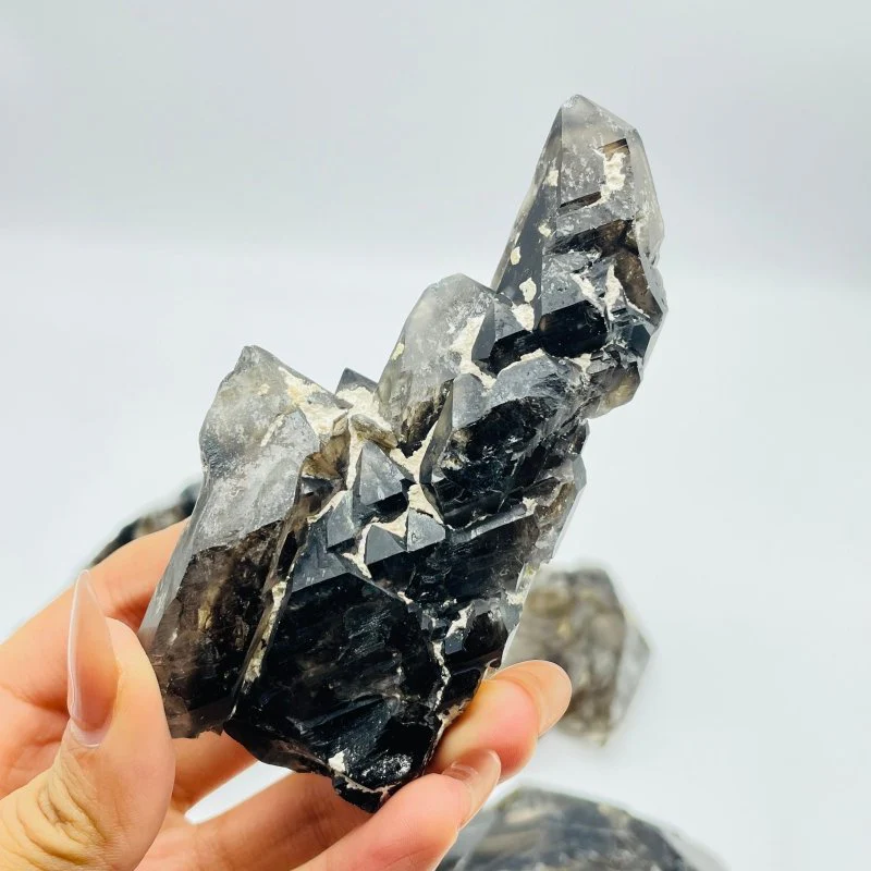 4 Pieces Smoky Quartz Backbone Specimen Crystal Stone - Image 3
