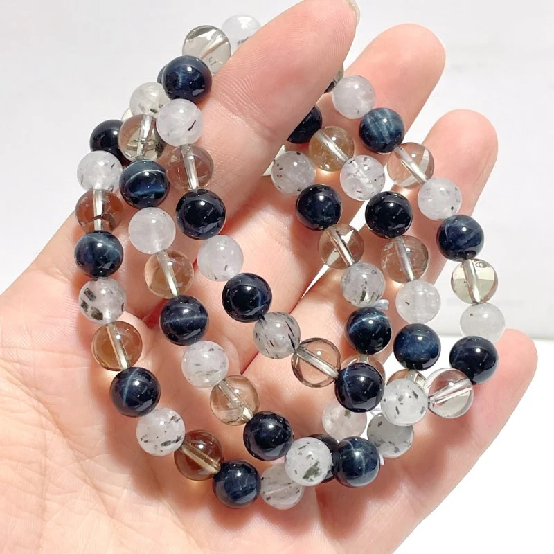 Smoky Quartz Blue Tiger Eye DIY Bracelet Wholesale Original Design - Image 3
