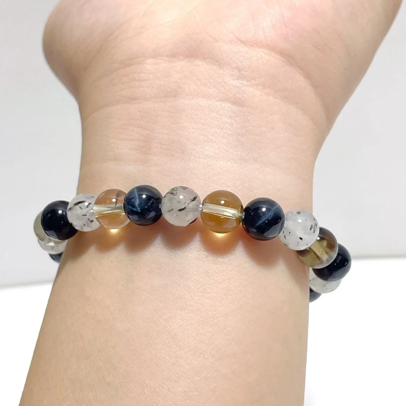 Smoky Quartz Blue Tiger Eye DIY Bracelet Wholesale Original Design - Image 6