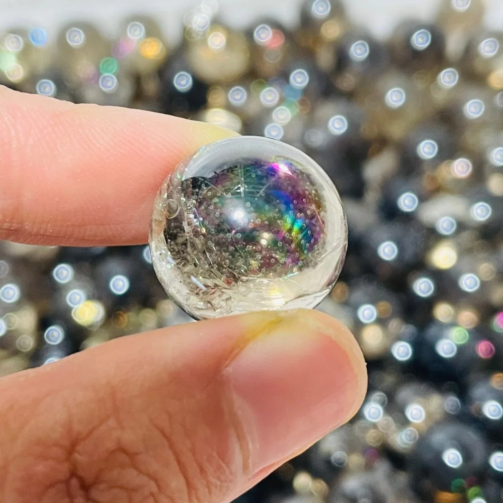 Rainbow Clear Smoky Quartz Spheres Ball Wholesale - Image 4