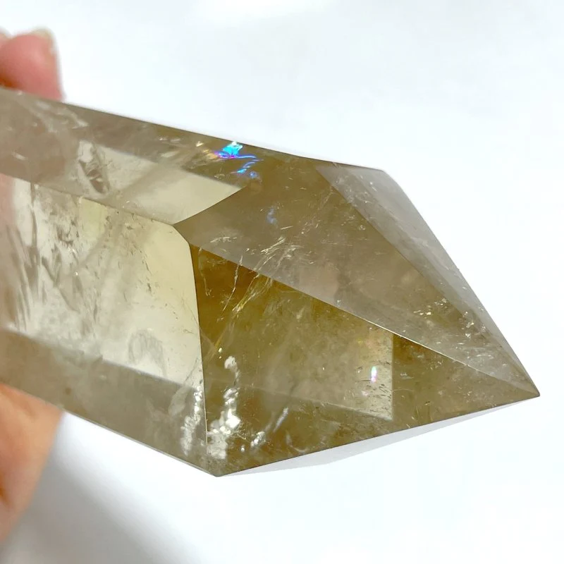 6 Pieces Tall Smoky Quartz Tower Point With Rainbow - Image 4