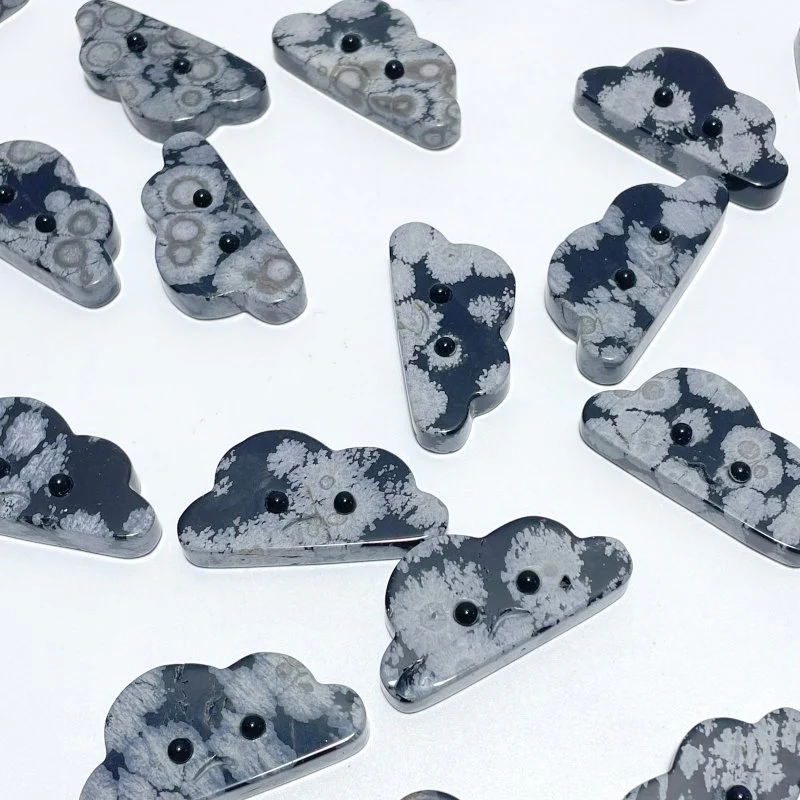 3 Expressions Mixed Snowflake Obsidian Clouds Carving Wholesale - Image 2