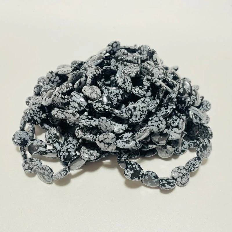 Snowflake Obsidian Heart Bracelet Wholesale - Image 2