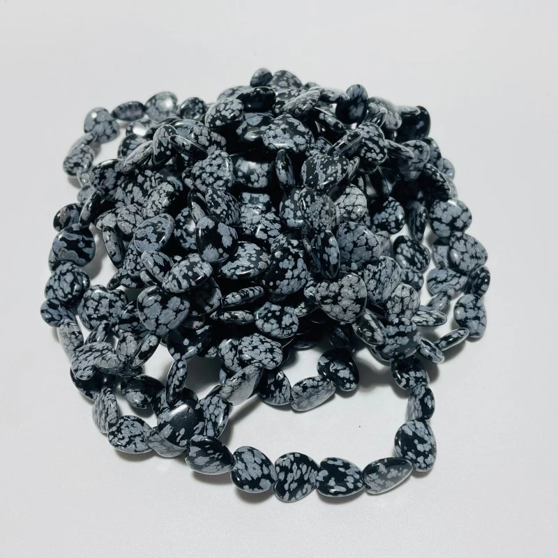 Snowflake Obsidian Heart Bracelet Wholesale - Image 4