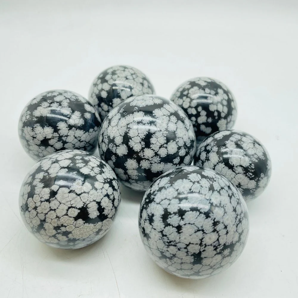 High Quality Snowflake Obsidian Sphere Ball Wholesale - Image 3