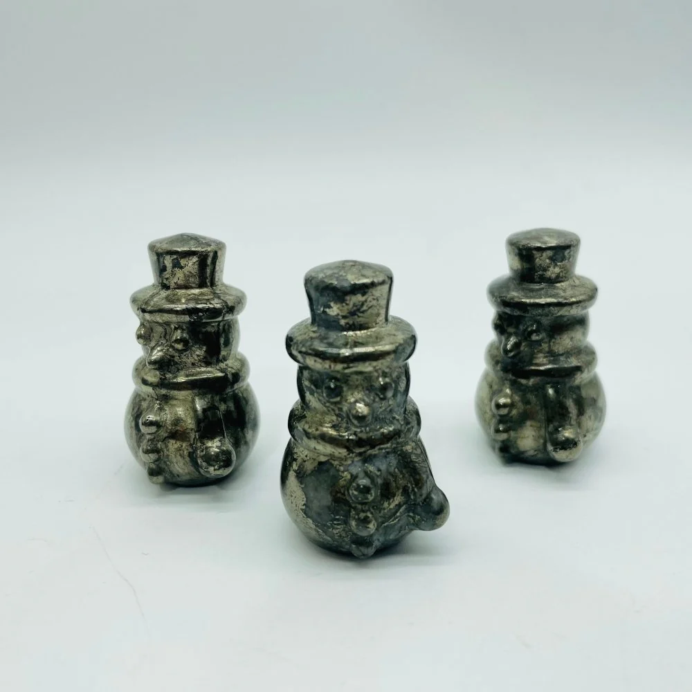 Snowman Carving Crystal Wholesale Pyrite Lepidolite - Image 4