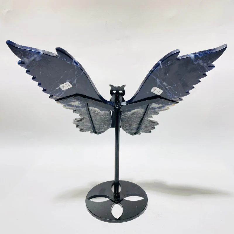 Sodalite Symmetry Wing Carving With Stand - Image 3