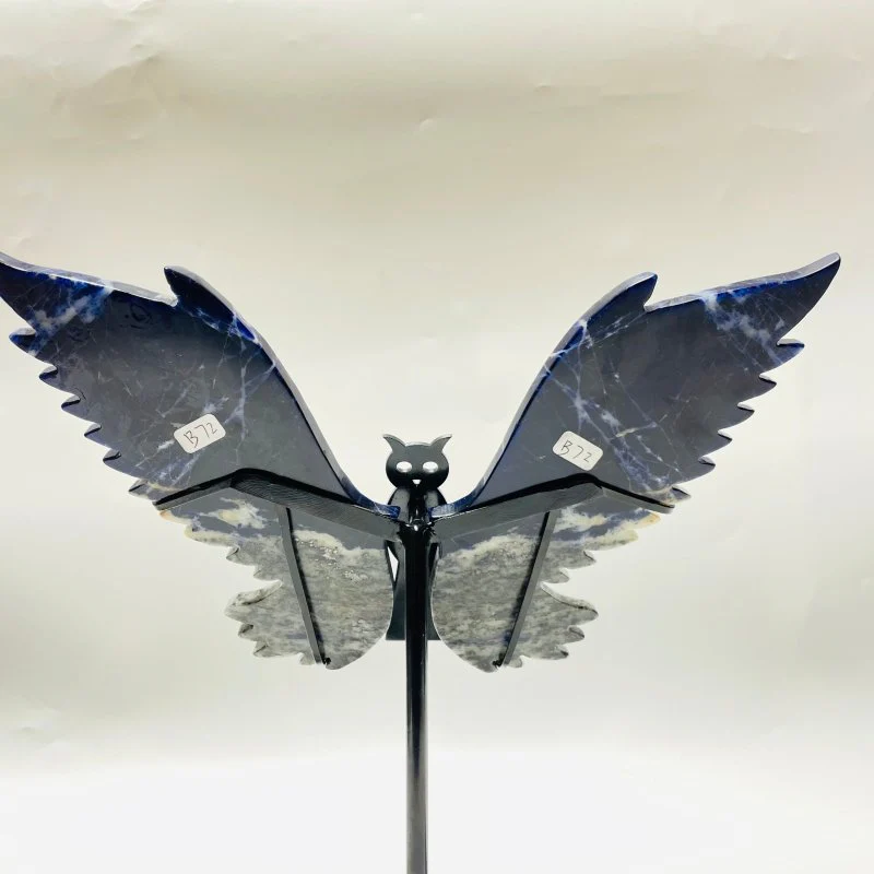 Sodalite Symmetry Wing Carving With Stand - Image 4