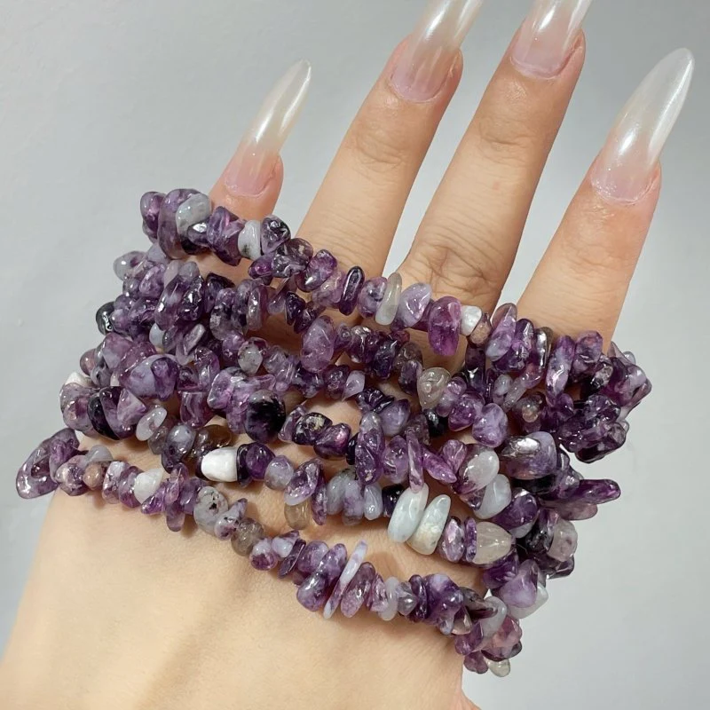 Spark Lepidolite Chip Bracelets Wholesale - Image 2