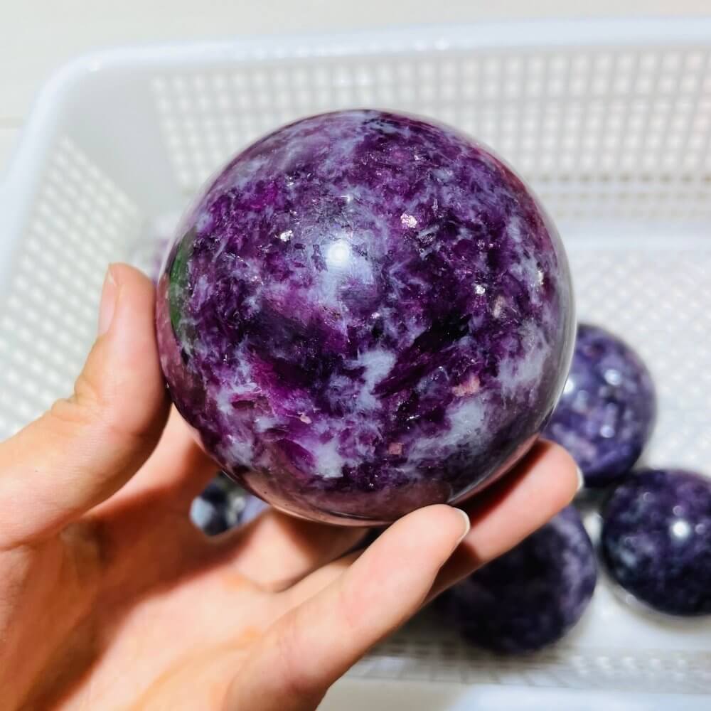 10 Pieces Spark Lepidolite Spheres - Image 5