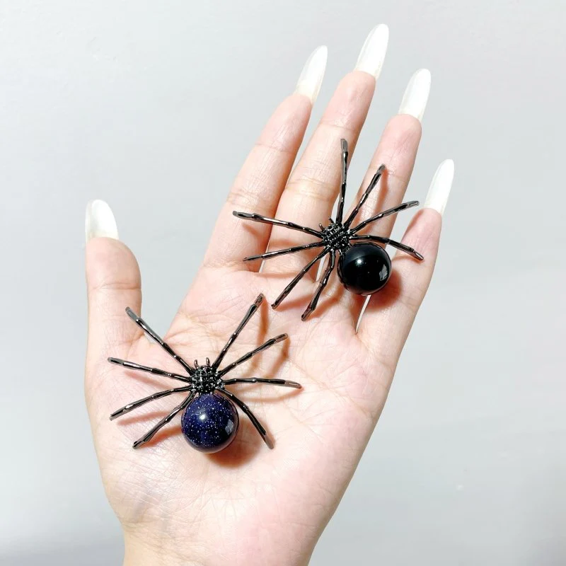 2 Types Sphere Spider Ornament Handmade Alloy Spider Wholesale - Image 3