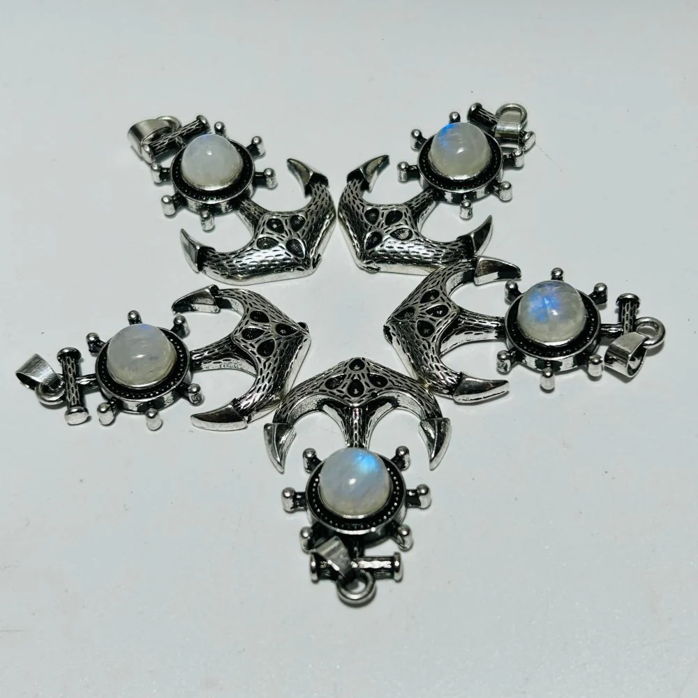 Sri Lanka Moonstone Anchor Shape Pendant Wholesale - Image 5
