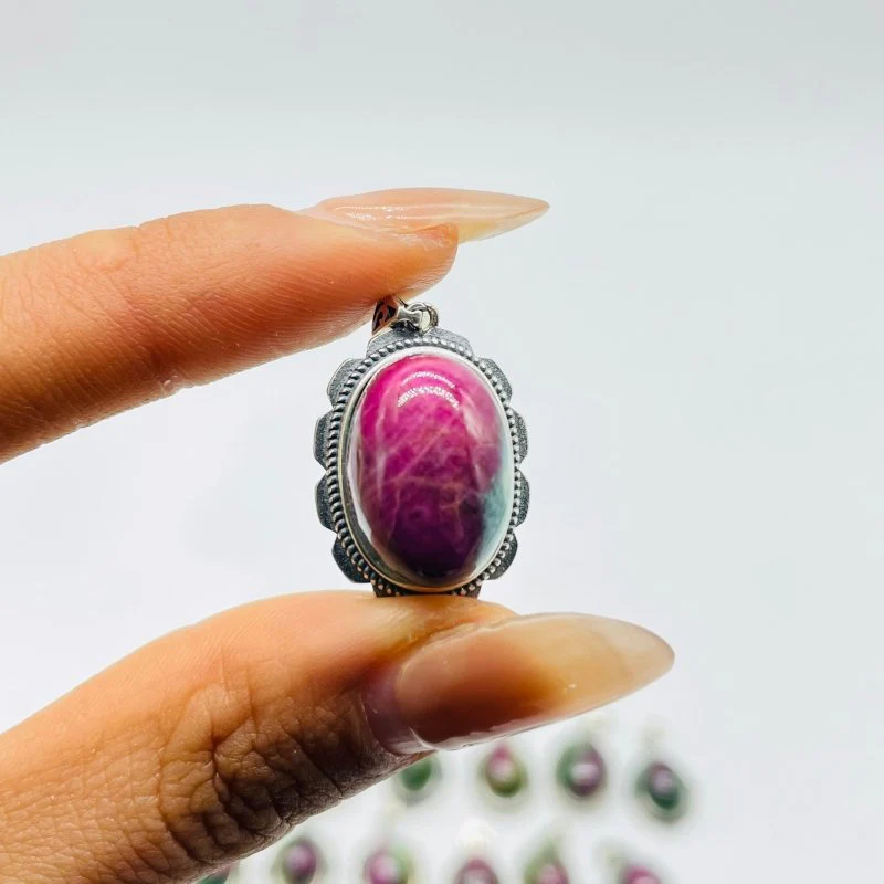 28 Pieces Sterling Silver Different Styles Ruby In Kyanite Pendant - Image 6