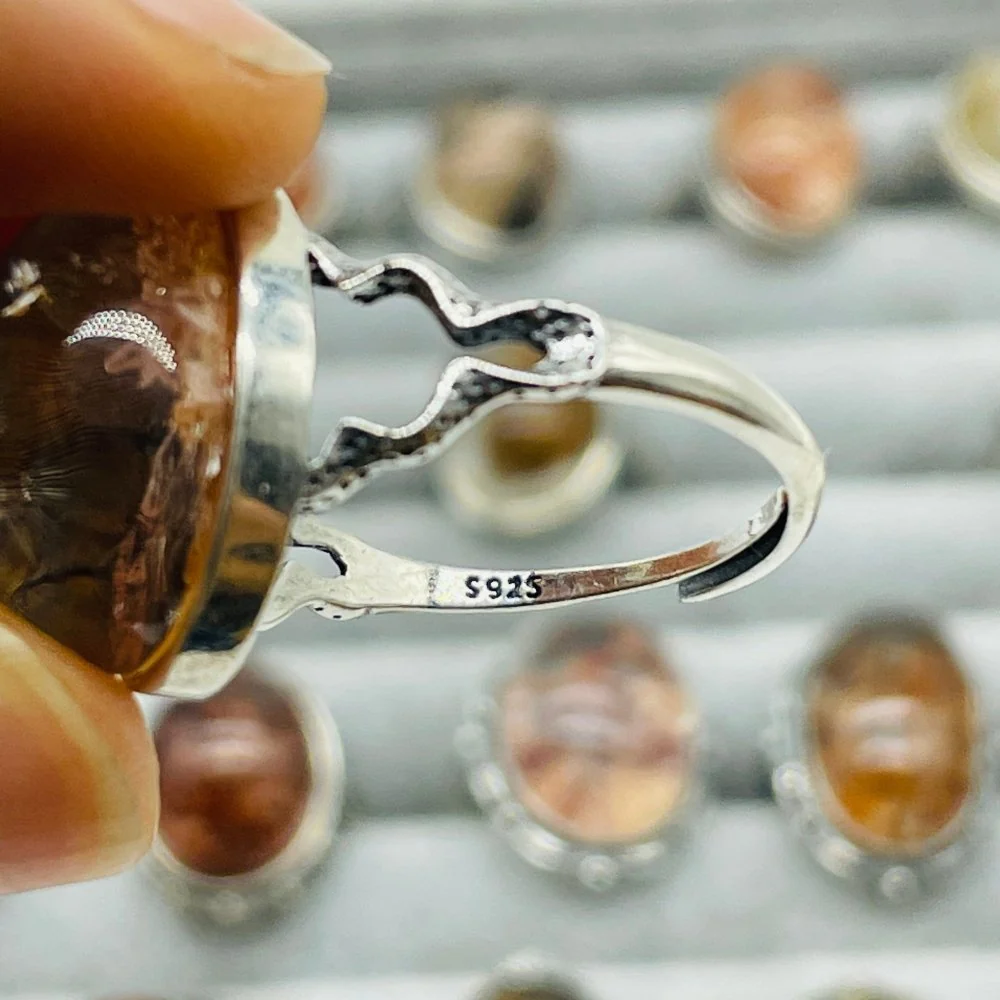 24 Pieces Sterling Silver Garden Quartz High Quality Different Styles Ring - Image 4