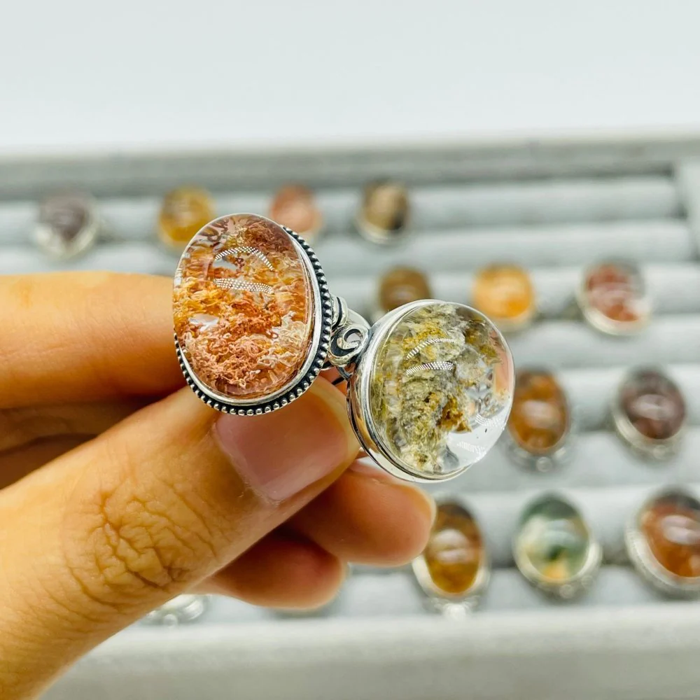 24 Pieces Sterling Silver Garden Quartz High Quality Different Styles Ring - Image 5