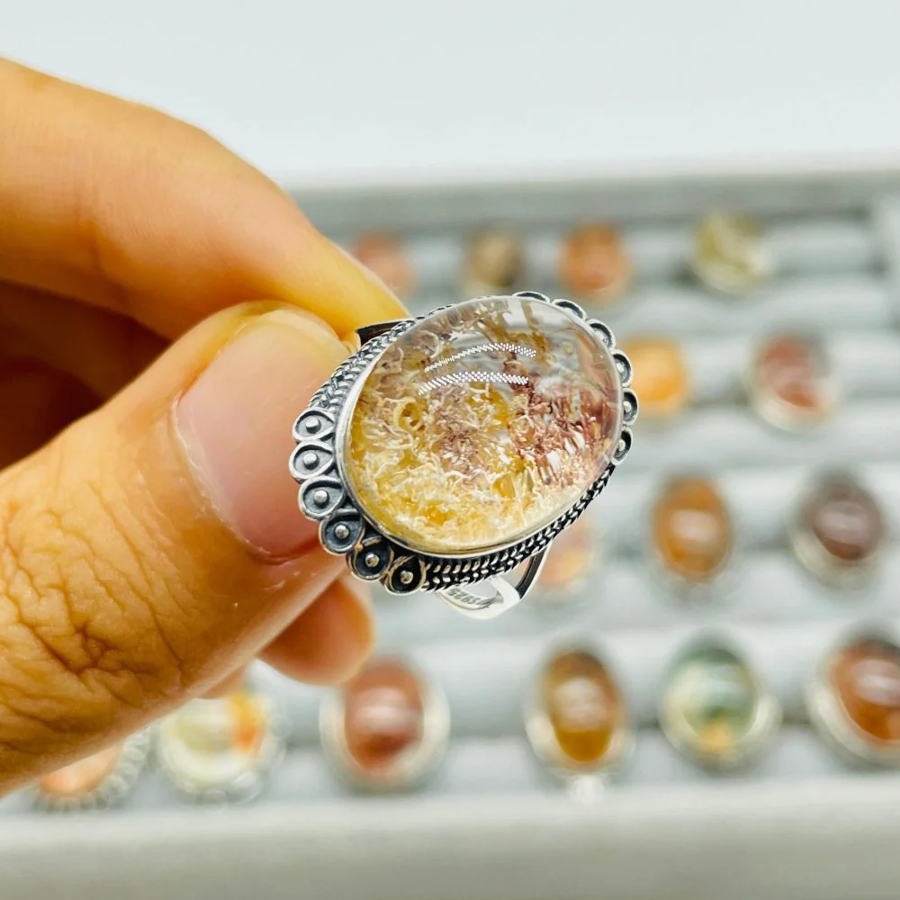 24 Pieces Sterling Silver Garden Quartz High Quality Different Styles Ring - Image 6