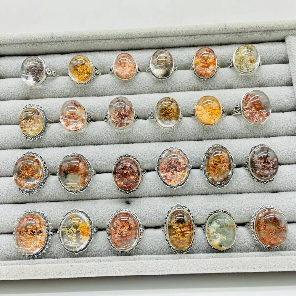24 Pieces Sterling Silver Garden Quartz High Quality Different Styles Ring - Image 7