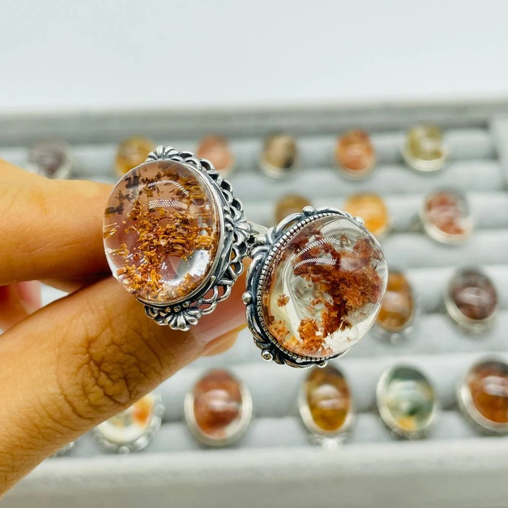 24 Pieces Sterling Silver Garden Quartz High Quality Different Styles Ring - Image 8