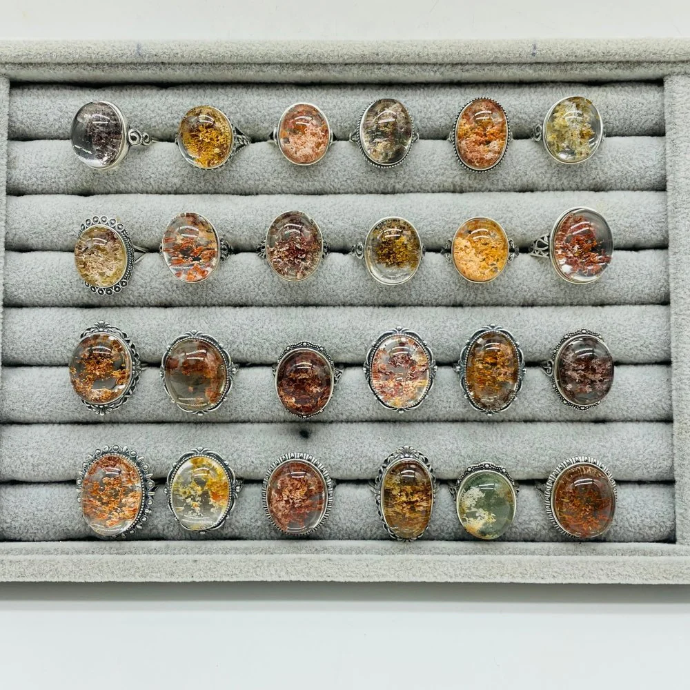 24 Pieces Sterling Silver Garden Quartz High Quality Different Styles Ring - Image 9