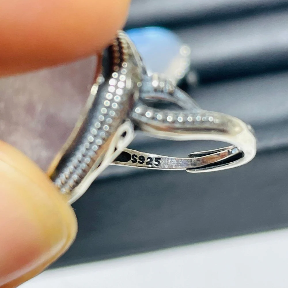 36 Pieces Sterling Silver Sri Lankan Moonstone Heart Different Styles Ring - Image 7