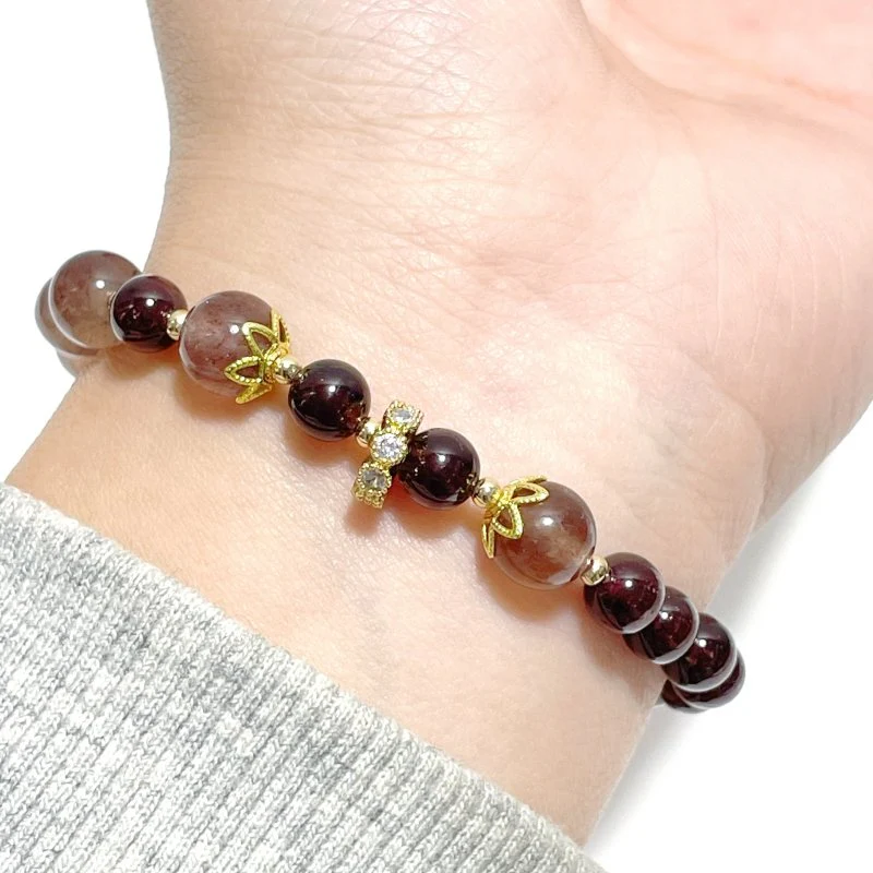 Strawberry Quartz Garnet DIY Bracelet Wholesale Original Design - Image 2