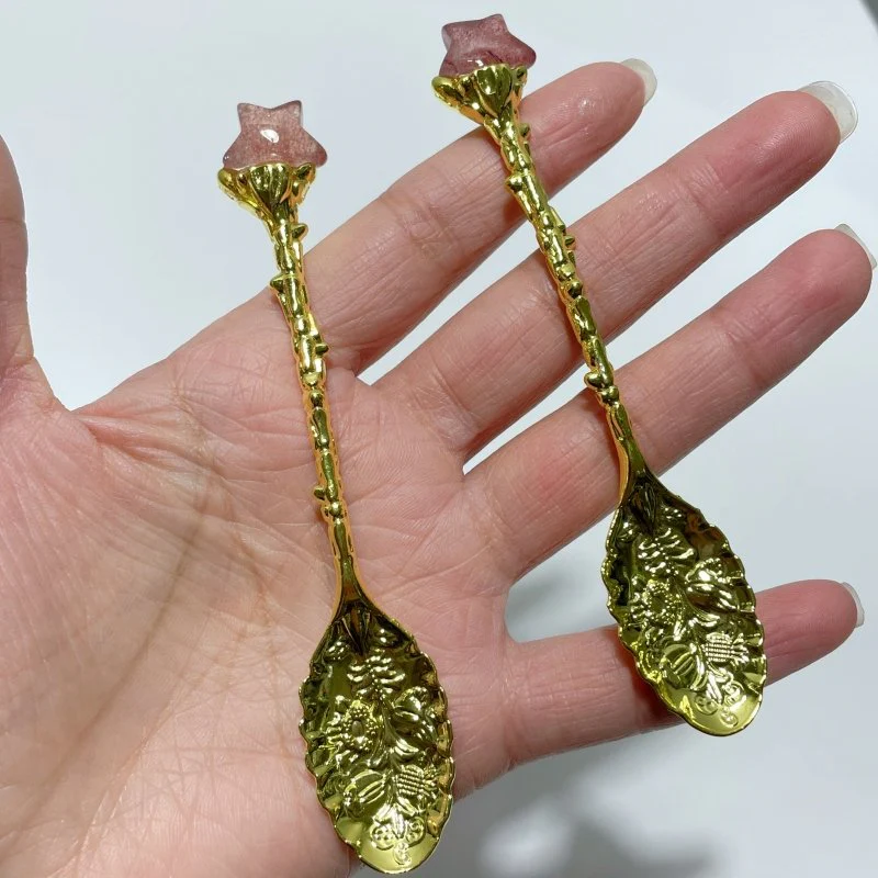 Strawberry Quartz Mini Star Coffee Spoon Wholesale - Image 2