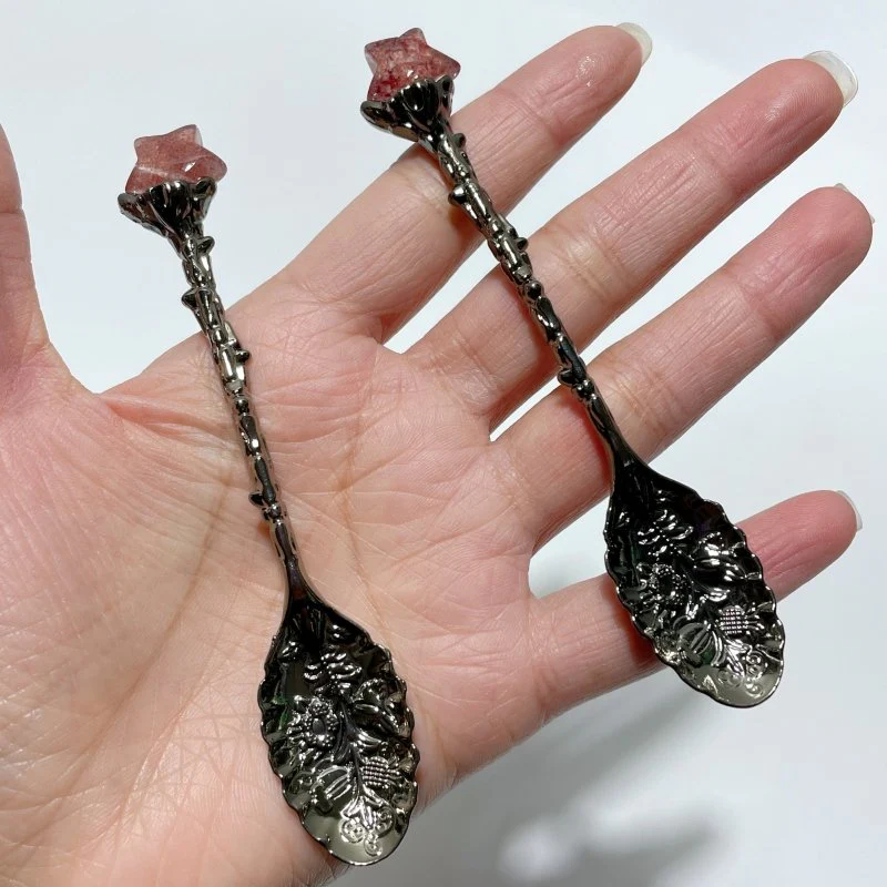 Strawberry Quartz Mini Star Coffee Spoon Wholesale - Image 4