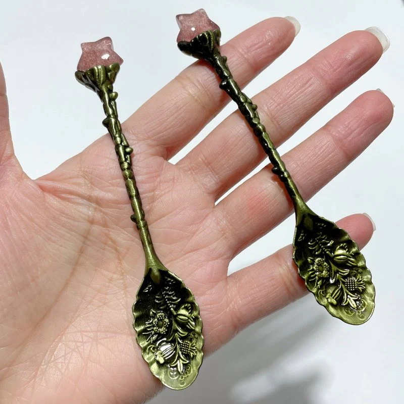 Strawberry Quartz Mini Star Coffee Spoon Wholesale - Image 5