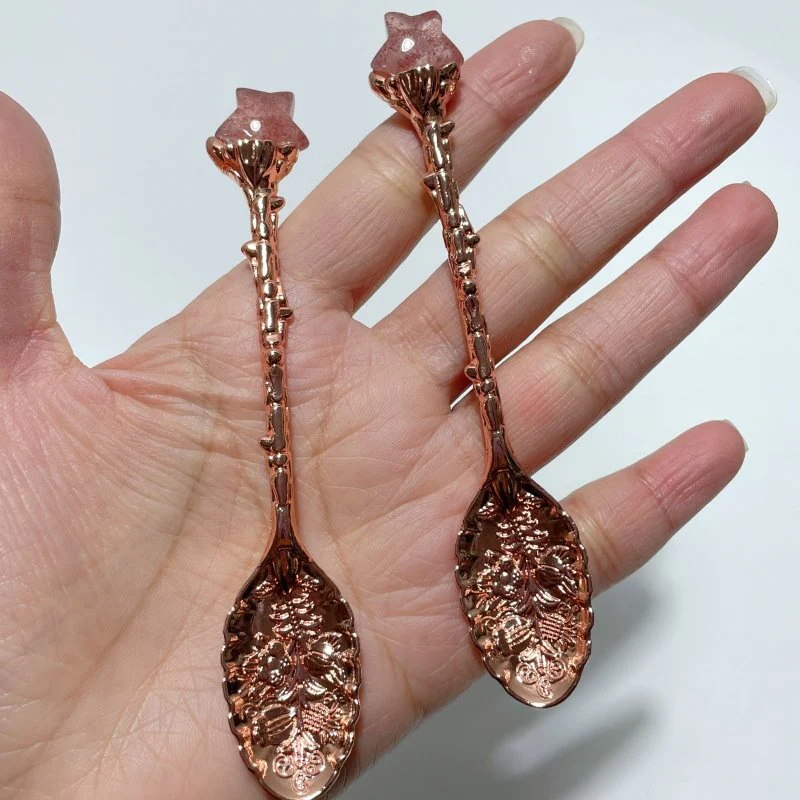 Strawberry Quartz Mini Star Coffee Spoon Wholesale - Image 7