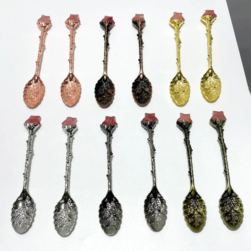 Strawberry Quartz Mini Star Coffee Spoon Wholesale - Image 9
