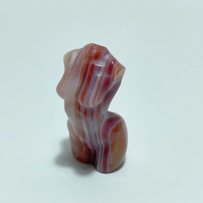 16 Pieces Stripe Agate Goddess Carving - Image 2