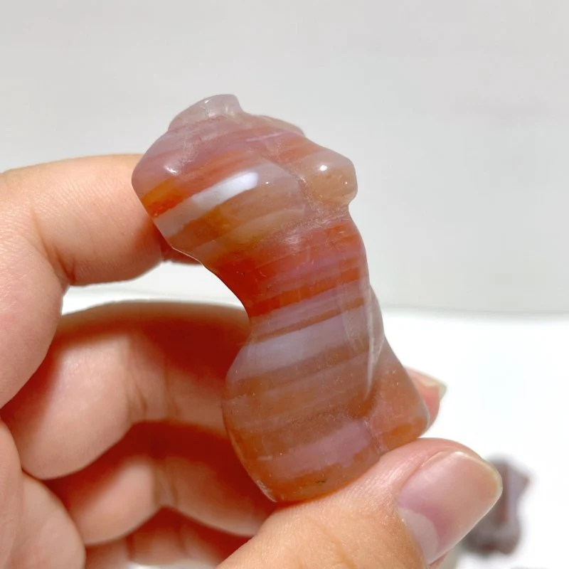 16 Pieces Stripe Agate Goddess Carving - Image 8