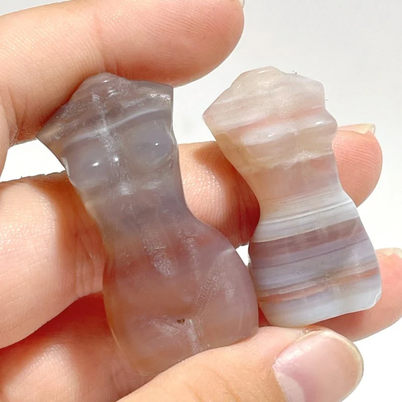 Stripe Agate Goddess Crystal Carving Wholesale - Image 5