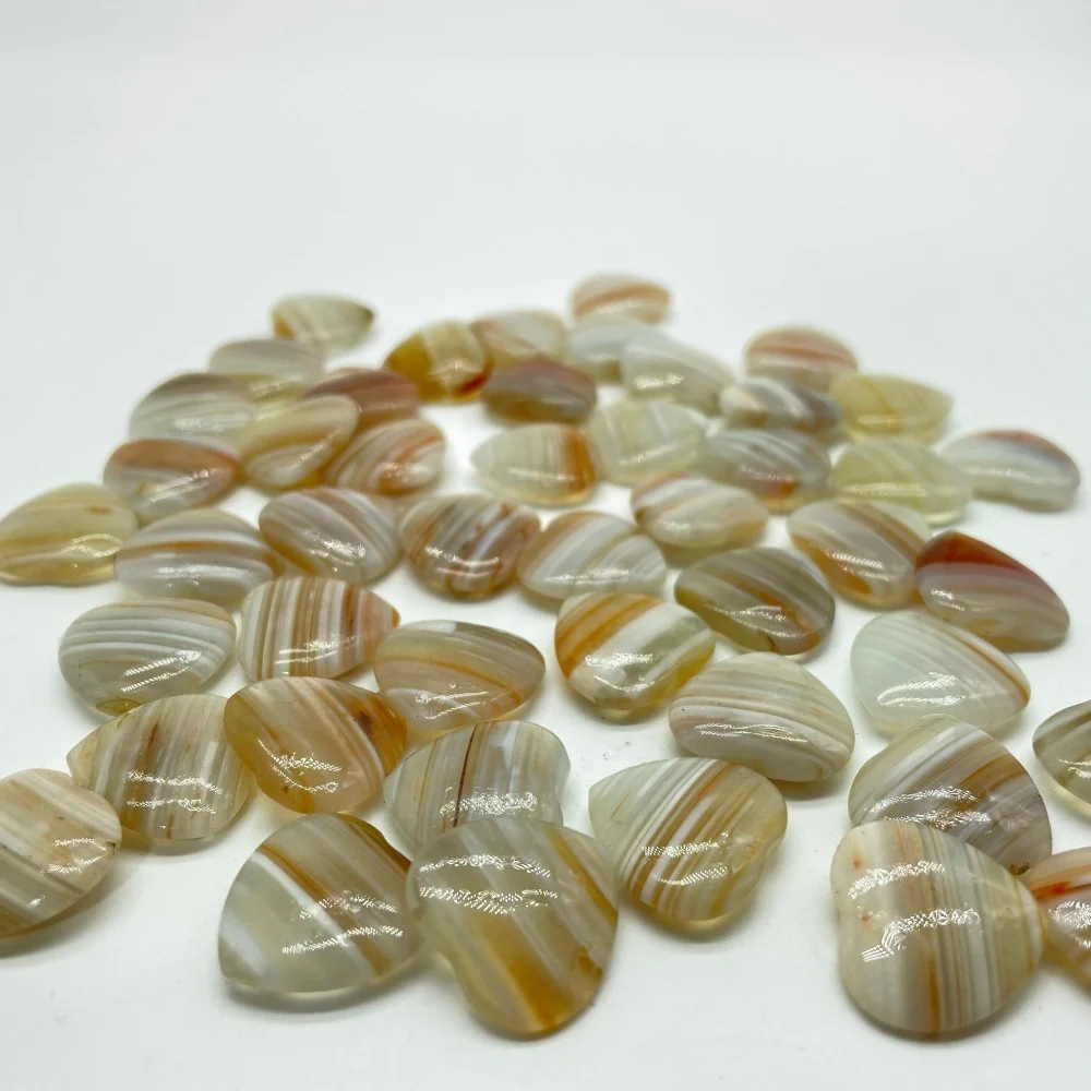 Stripe Agate Heart DIY Pendant Wholesale - Image 2