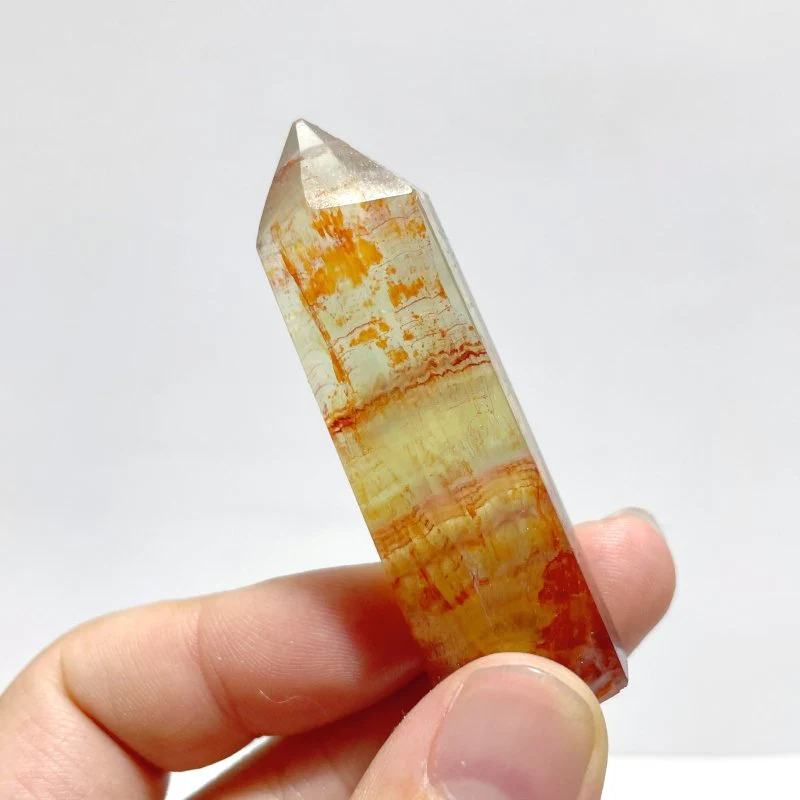 Stripe Colorful Fluorite Mixed Hematite Tower Point Wholesale - Image 4