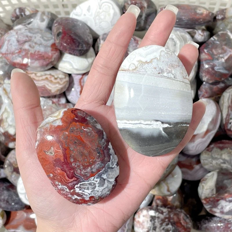Stripe Morocco Agate Palm Stone Wholesale - Image 2