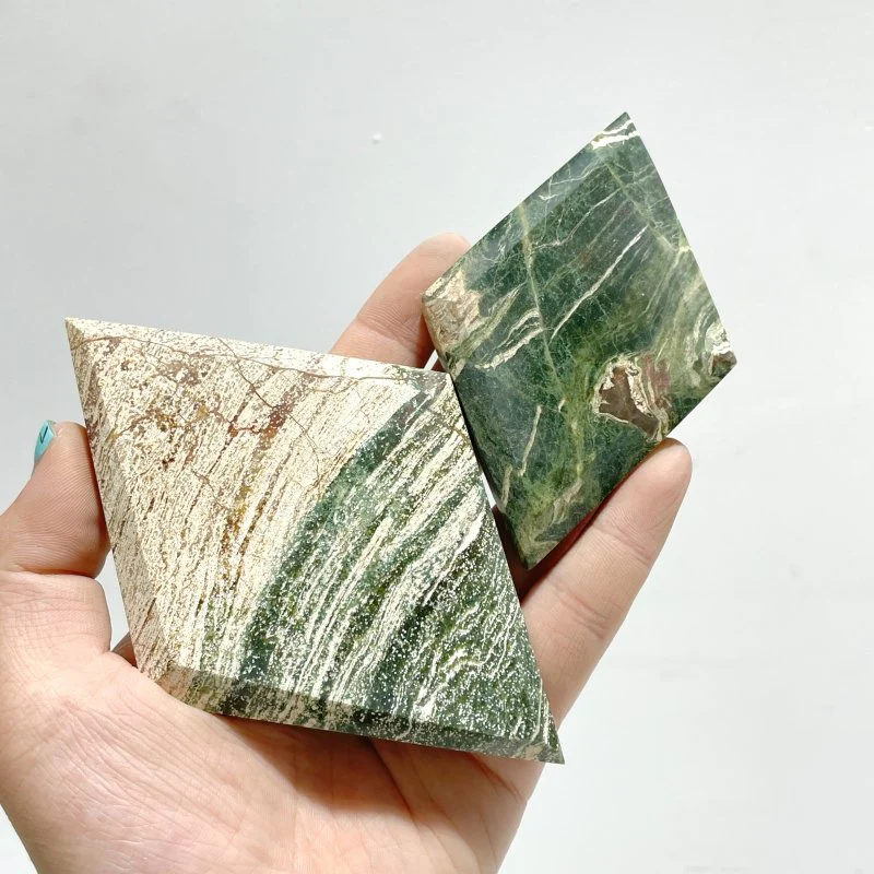 Stripe Ocean Jasper Rhombus Shaped Carving Wholesale - Image 5