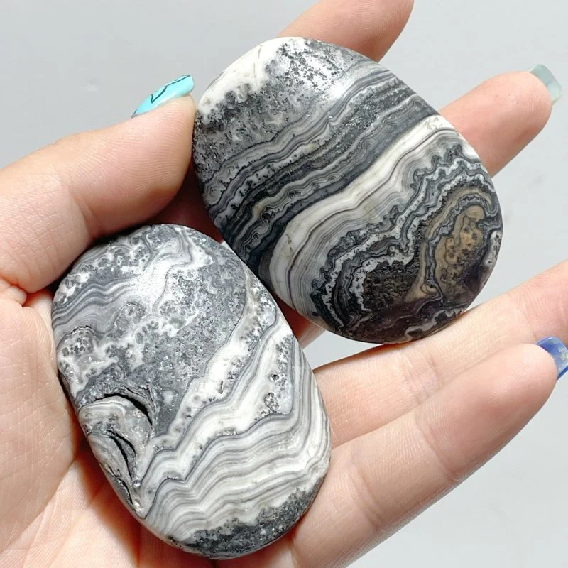 Stripe Yellow Calcite&Grey Calcite Palm Wholesale - Image 5
