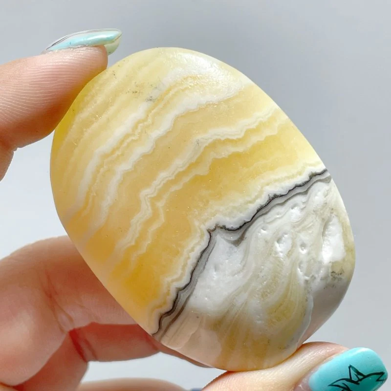 Stripe Yellow Calcite&Grey Calcite Palm Wholesale - Image 6