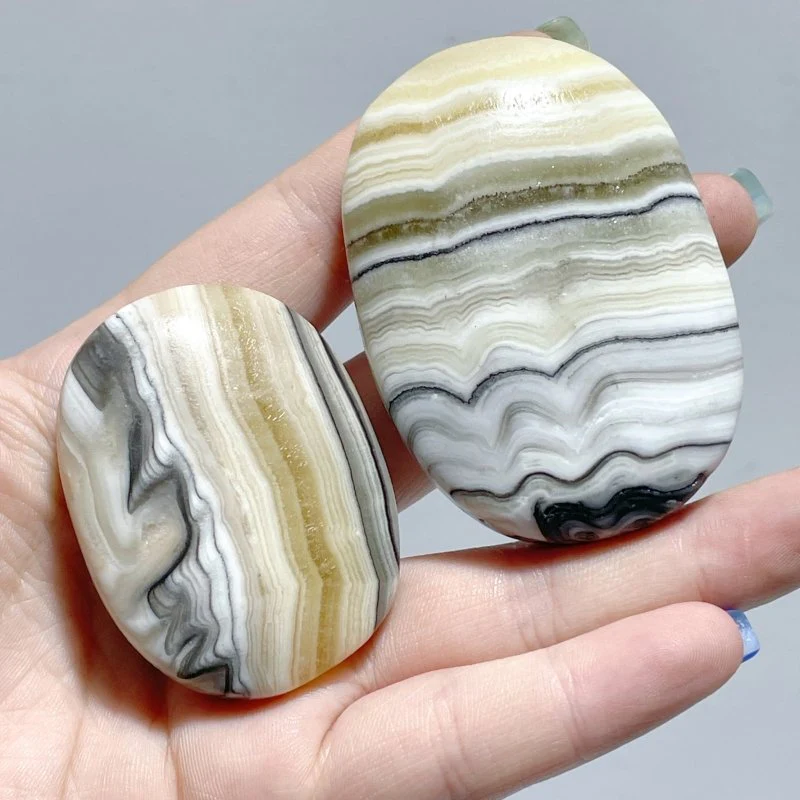 Stripe Yellow Calcite&Grey Calcite Palm Wholesale - Image 7