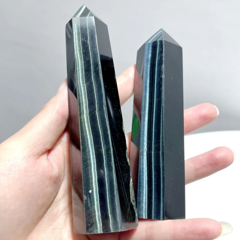 20 Pieces Fat Blue Tiger Eye Tower Points - Image 4