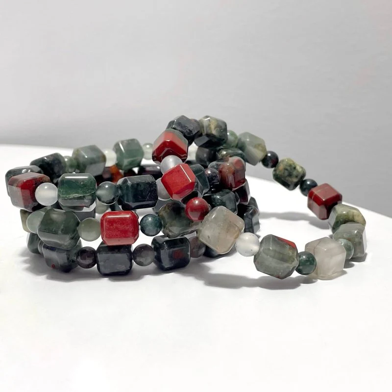 Sugar Cube Africa Blood Stone Bracelet Wholesale